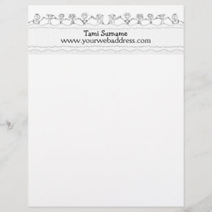 letterhead with happy children
