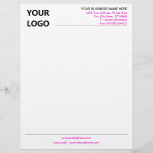 Letterhead with Logo - Custom Colours and Font