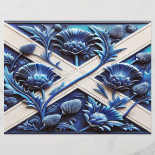 Letterhead with Scottish Thistles Design