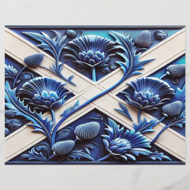 Letterhead with Scottish Thistles Design (Front)