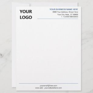 Letterhead with Your Logo Address Info and Colours