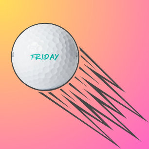 Lettering Design ‘Friday’ in Turquoise Golf Balls