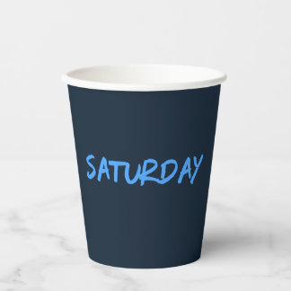 Lettering Design Saturday in Sky Blue Paper Cups