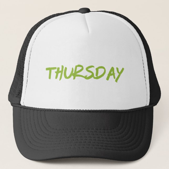 Lettering Design Thursday in Green Trucker Hat (Front)