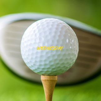 Lettering Design ‘Wednesday’ in Yellow Golf Balls