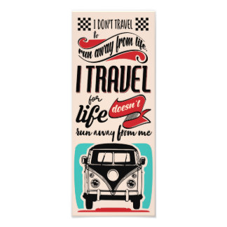 Lettering Kombi Travel Photo Print