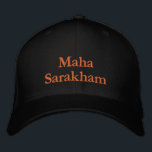 Lettering Maha Sarakham Embroidered Hat<br><div class="desc">Lettering embroidered on a hat. Suggested base: white hat.
If you prefer a different text, please customise the lettering. It can be personalised.</div>