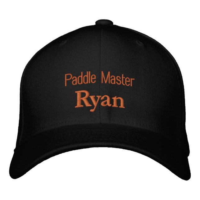 Lettering Paddle Master Ryan Embroidered Hat (Front)