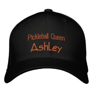 Lettering Pickleball Queen Ashley Embroidered Hat