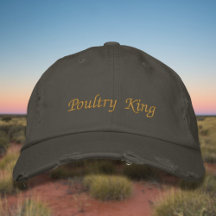 Lettering Poultry King in chicken brown