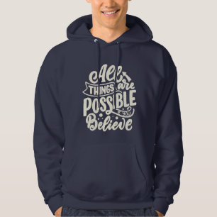 Lettering Quote About Dreams Hoodie