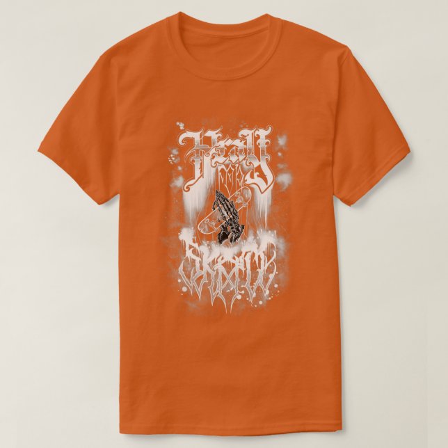 Lettering Skate Pray for Skate T-Shirt (Design Front)