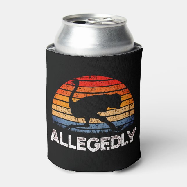 Letterkenny Allegedly Ostrich Vintage Retro Sunset Can Cooler (Can Front)