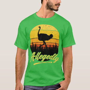 Letterkenny Allegedly Ostrich Vintage Retro Sunset T-Shirt