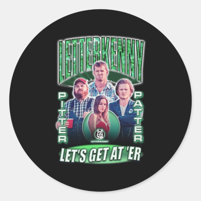 Letterkenny Pitter Patter Collage Classic Round Sticker (Front)
