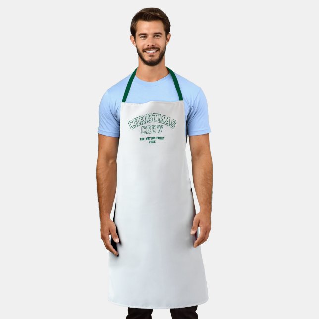 Letterman Christmas Crew Collegiate Family Name Apron (Worn)