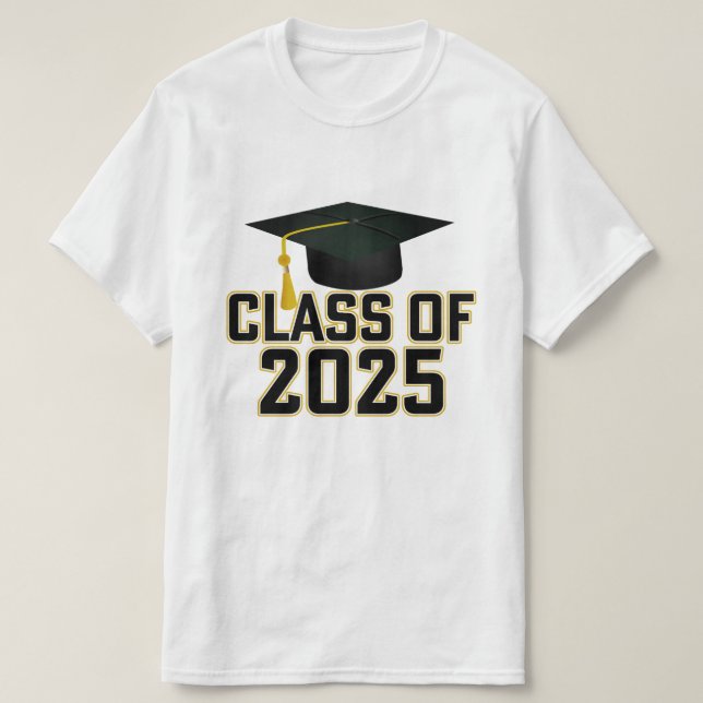 Letterman Class of 2025 Graduation  T-Shirt (Design Front)