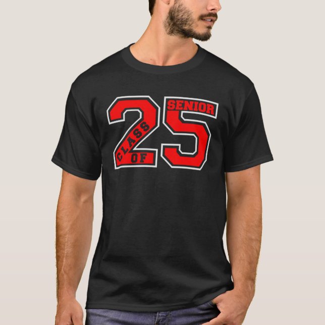 LETTERMAN CLASS OF 2025 SENIOR SWAG  RED  SENIOR C T-Shirt (Front)