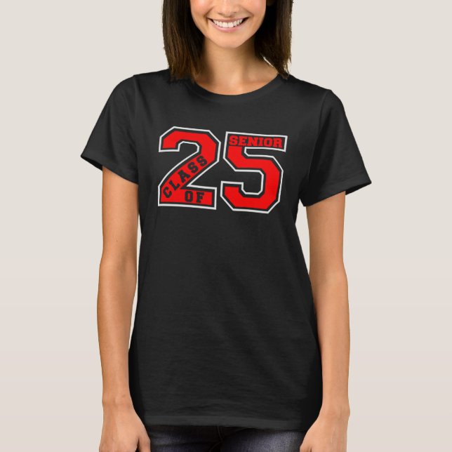 LETTERMAN CLASS OF 2025 SENIOR SWAG  RED  SENIOR C T-Shirt (Front)