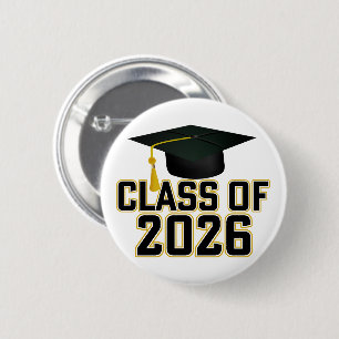 Letterman Class of 2026 Graduation 6 Cm Round Badge