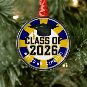 Letterman Class of 2026 Graduation Metal Tree Decoration
