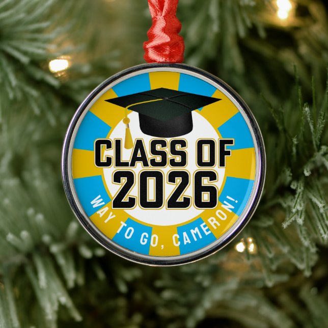 Letterman Class of 2026 Graduation Metal Tree Decoration (Tree)