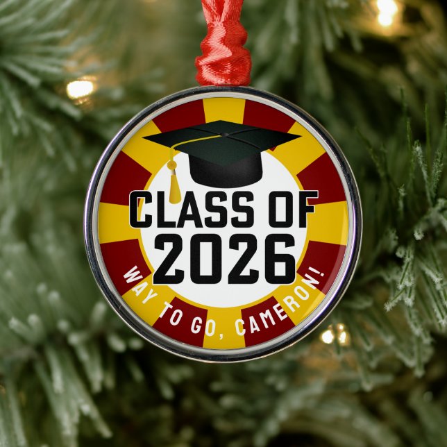 Letterman Class of 2026 Graduation Metal Tree Decoration (Tree)