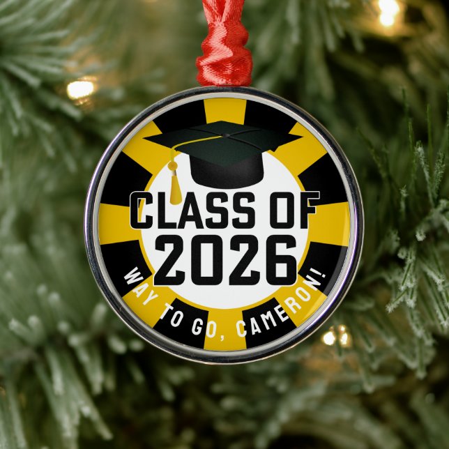 Letterman Class of 2026 Graduation Metal Tree Decoration (Tree)