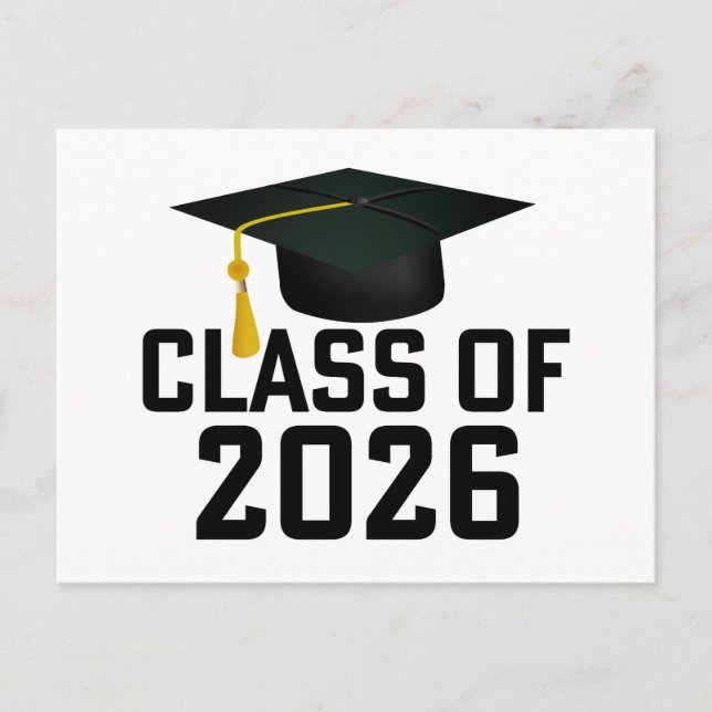 Letterman Class of 2026 Graduation  Postcard (Front)