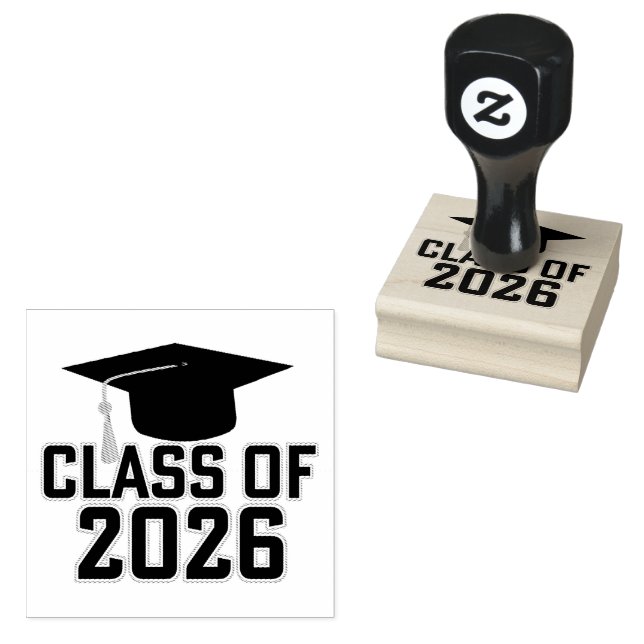 Letterman Class of 2026 Graduation Rubber Stamp (Stamped)