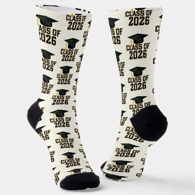 Letterman Class of 2026 Graduation Socks (Angled)
