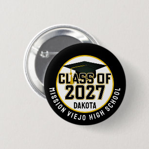 Letterman Class of 2027 Graduation 6 Cm Round Badge