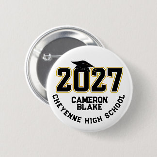 Letterman Class of 2027 Graduation 6 Cm Round Badge