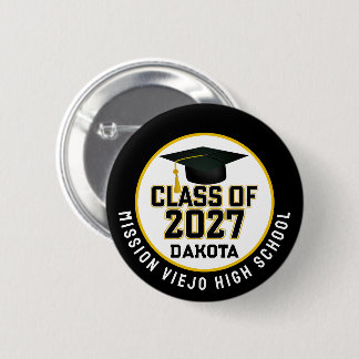 Letterman Class of 2027 Graduation 6 Cm Round Badge