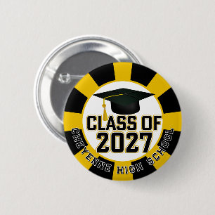 Letterman Class of 2027 Graduation 6 Cm Round Badge