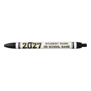 Letterman Class of 2027 Graduation Black Ink Pen