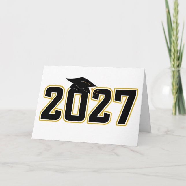 Letterman Class of 2027 Graduation Card (Front)