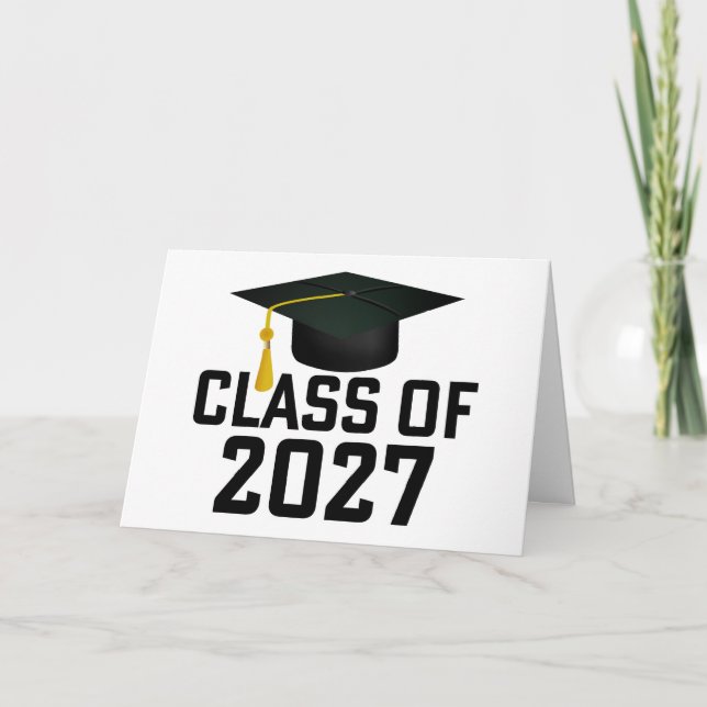 Letterman Class of 2027 Graduation Card (Front)