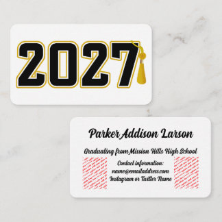 Letterman Class of 2027 Graduation Enclosure Card