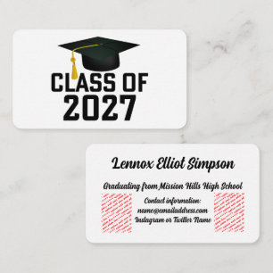 Letterman Class of 2027 Graduation Enclosure Card