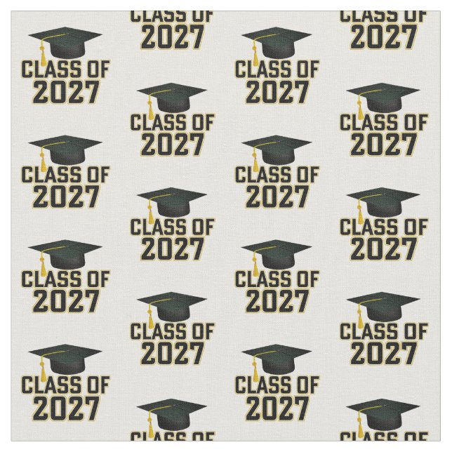 Letterman Class of 2027 Graduation Fabric (Close Up)
