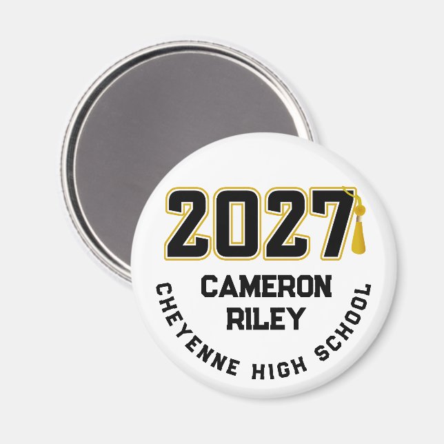 Letterman Class of 2027 Graduation Magnet (Front/Back)