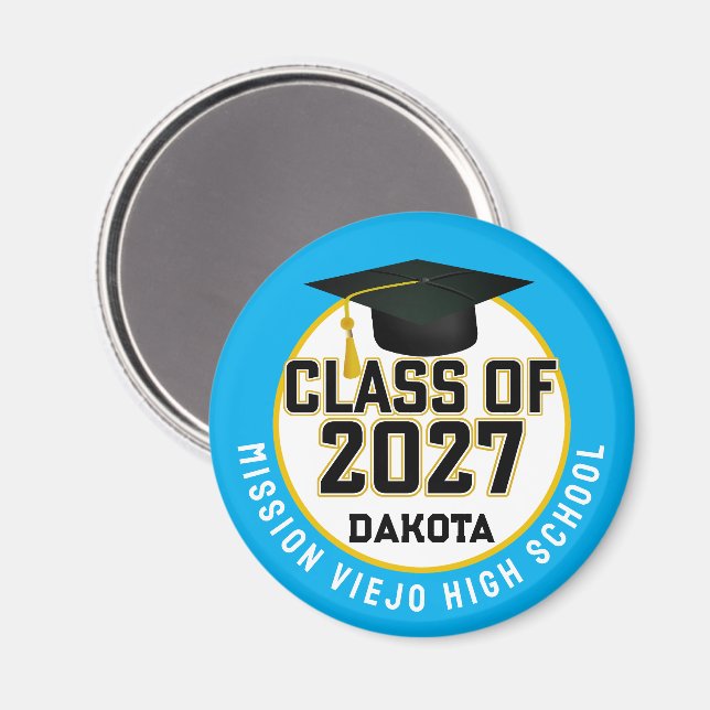 Letterman Class of 2027 Graduation Magnet (Front/Back)