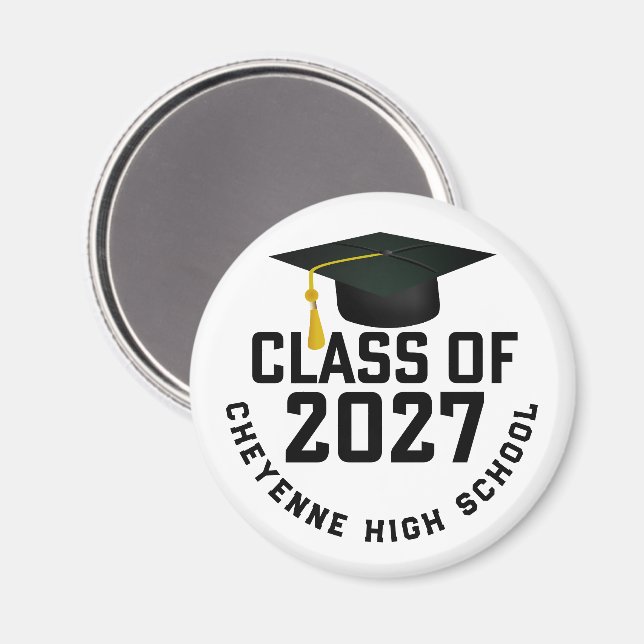 Letterman Class of 2027 Graduation Magnet (Front/Back)