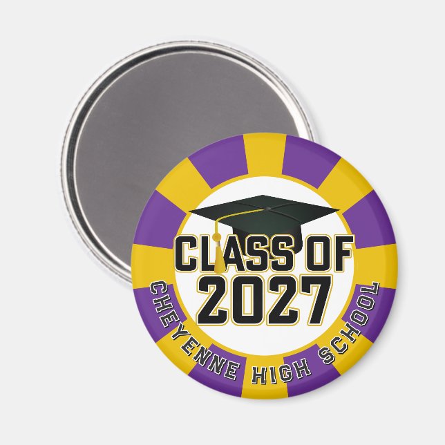 Letterman Class of 2027 Graduation Magnet (Front/Back)
