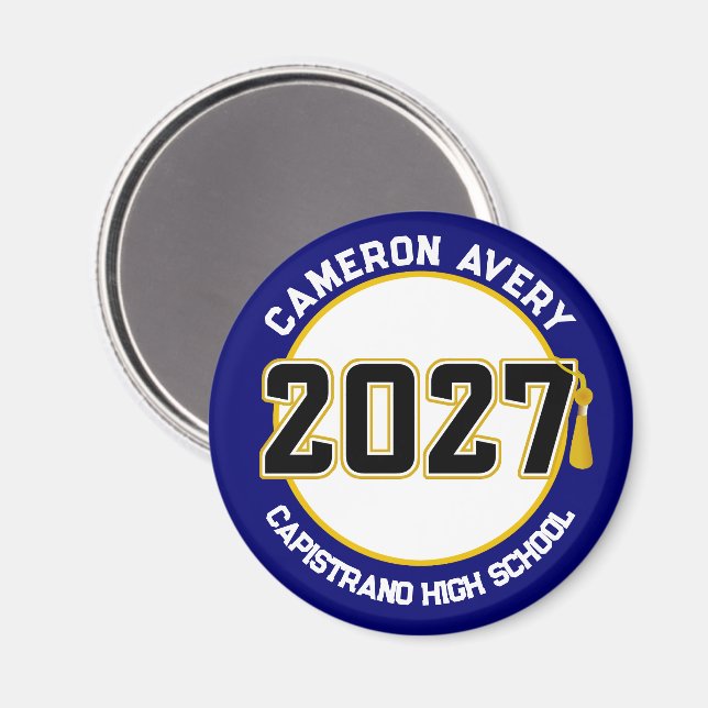 Letterman Class of 2027 Graduation Magnet (Front/Back)