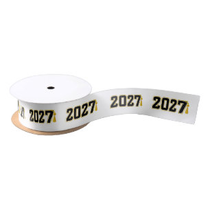 Letterman Class of 2027 Graduation Satin Ribbon