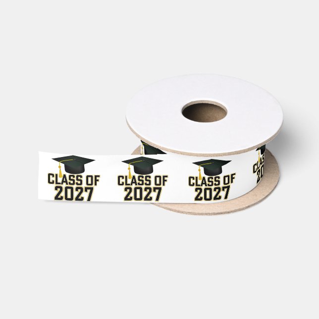 Letterman Class of 2027 Graduation Satin Ribbon (Spool)