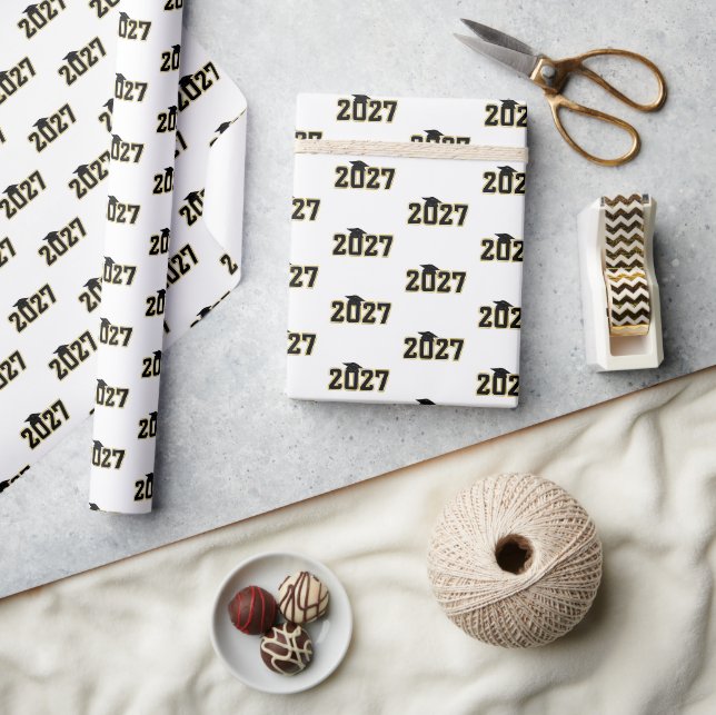 Letterman Class of 2027 Graduation Wrapping Paper (Crafts)