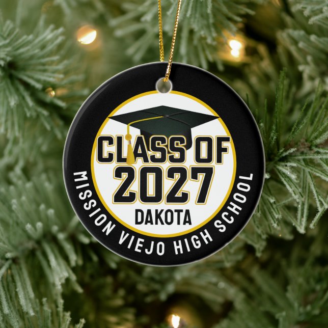 Letterman Class of 2027 Photo Graduation Ceramic Tree Decoration (Tree)
